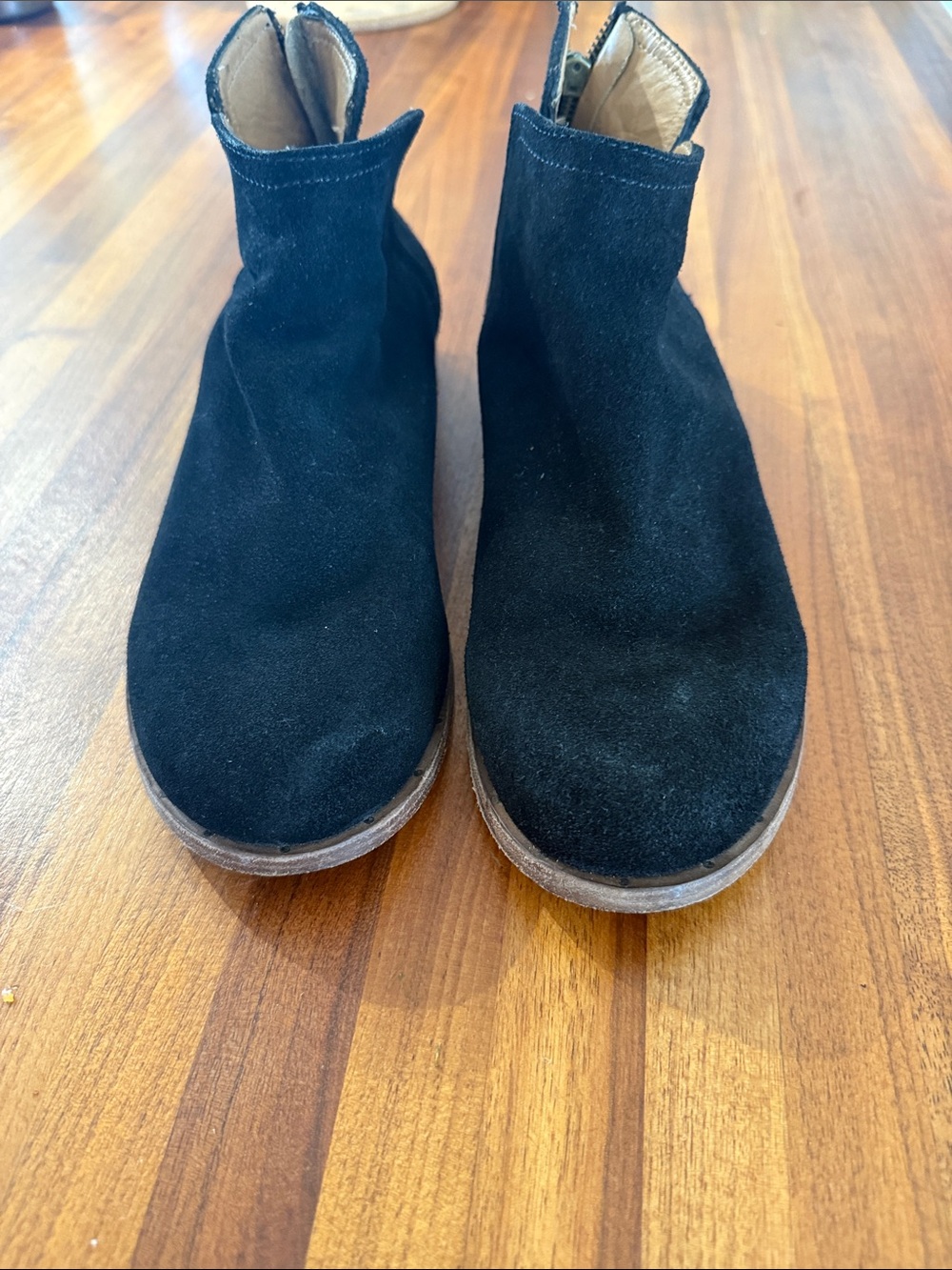 beek Black Suede Ankle Booties